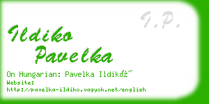 ildiko pavelka business card